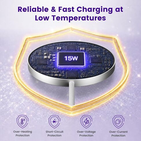 Wireless Charger for Samsung & Android, 15W Magnetic Fast Charging Pad in Saudi Arabia