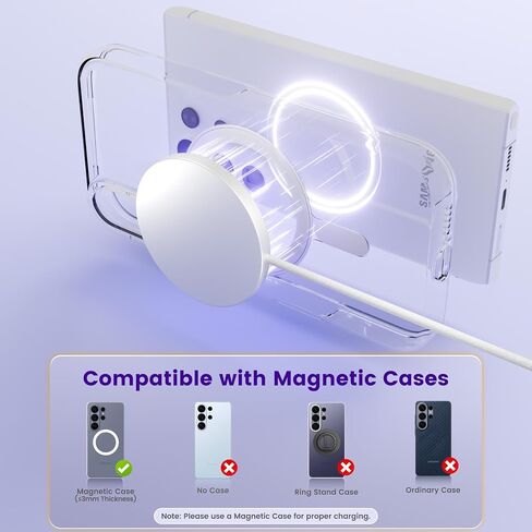Wireless Charger for Samsung & Android, 15W Magnetic Fast Charging Pad in Saudi Arabia