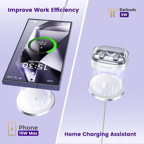 Wireless Charger for Samsung & Android, 15W Magnetic Fast Charging Pad in Saudi Arabia
