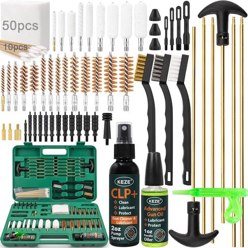 Keze Gun Cleaning Kit for Pistols Rifle Shotgun with Gun Oil and Cleaner in Kuwait