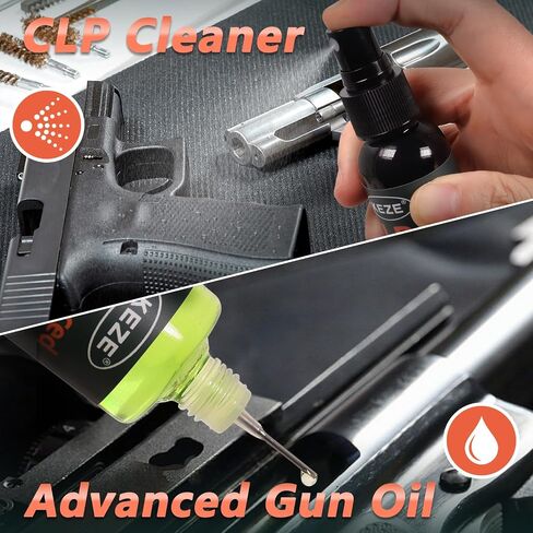 Keze Gun Cleaning Kit for Pistols Rifle Shotgun with Gun Oil and Cleaner in Kuwait