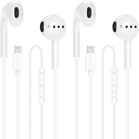 [معتمد من Apple MFi] قطعتان من سماعات الأذن السلكية Lightning لأجهزة iPhone Plug & Play in Kuwait
