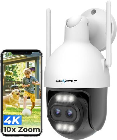 GENBOLT 4K WiFi Security Camera Outdoor Wired,8MP CCTV IP Camera with POE in Saudi Arabia