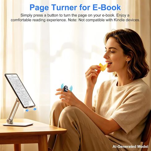 Finger Ring Mouse Mini Wearable Bluetooth Remote Control Scrolling Ring Thumb Mouse Travel Portable Wireless Handheld Air Mouse for Smartphone iPad Tablet for Page Turn Watch Video Take Photo, Black in Kuwait