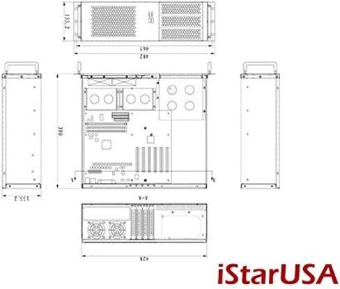 ISTARUSA 3U Compact RACKMOUNT 3X5.25IN MICROATX/ PS2 in Kuwait
