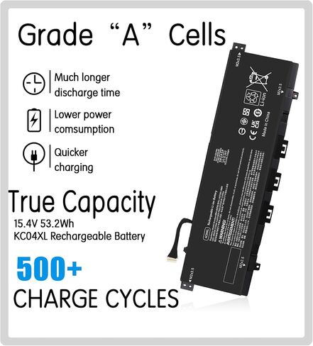 KC04XL Laptop Battery Replacement for HP Envy X360 13-AG 13M-AQ 13-AH 13-AH1006TX 5HS55PA Series L08496-855 L08544-2B1 TPN-W133 TPN-W136 L08544-1C1 KC04053XL Notebook Battery. in Kuwait
