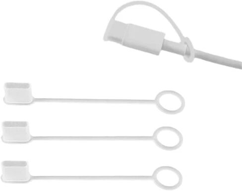 Dust Plug 200pcs Type-C Charging Port Transparent Dust Plug with Rope Anti-Lost Dustproof Protector Cap Stopper Data Cable USB Type C Clear Cover in Saudi Arabia