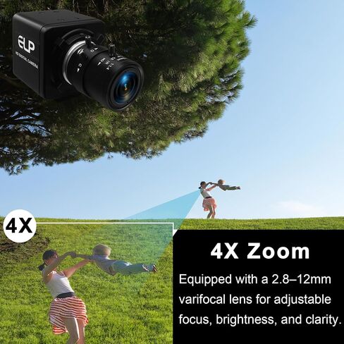 2MP 4X Zoom USB Camera with 2.8-12mm Varifocal Lens for Computer in Saudi Arabia