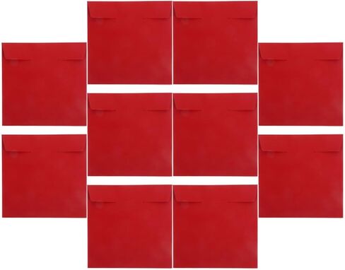 10pcs Red Paper DVD Storage Sleeves for CD and DVD Organized Storage Portable Disc Cases Envelopes for Binders and Advertising Materials in Kuwait