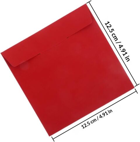 10pcs Red Paper DVD Storage Sleeves for CD and DVD Organized Storage Portable Disc Cases Envelopes for Binders and Advertising Materials in Kuwait