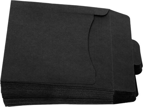 Balacoo 50pcs Black Paper CD DVD Sleeves Square Retro Disc Storage Envelopes Classic Charm for Gifting and Birthdays, Sturdy Paper CD Holders for DIY Decoration and Media Protection in Kuwait