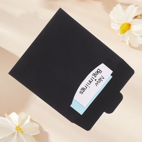 Balacoo 50pcs Black Paper CD DVD Sleeves Square Retro Disc Storage Envelopes Classic Charm for Gifting and Birthdays, Sturdy Paper CD Holders for DIY Decoration and Media Protection in Kuwait