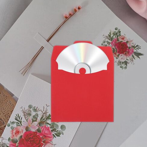 20pcs Paper CD Sleeves for CD Storage Protection and Organization Cardboard Material with Versatile Use for DIY Projects and Wedding Invitations in Kuwait
