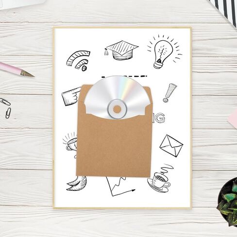 20pcs Paper CD Sleeves for CD Storage Protection and Organization Cardboard Material with Versatile Use for DIY Projects and Wedding Invitations in Kuwait
