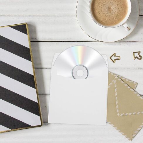 20pcs Paper CD Sleeves for CD Storage Protection and Organization Cardboard Material with Versatile Use for DIY Projects and Wedding Invitations in Kuwait