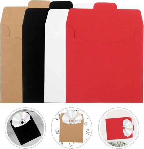20pcs Paper CD Sleeves for CD Storage Protection and Organization Cardboard Material with Versatile Use for DIY Projects and Wedding Invitations in Kuwait