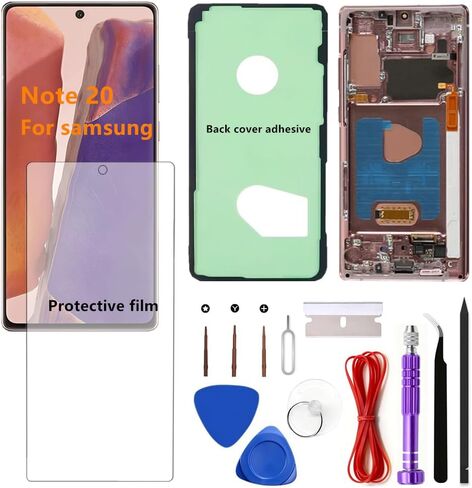 AMOLED for Samsung Galaxy Note 20 5G LCD Display Touch Screen Assembly Support Fingerprint and S-Pen Galaxy NOTE20 SM-N981U SM-N981U1 Screen Replacement (with Gold Frame) in Kuwait