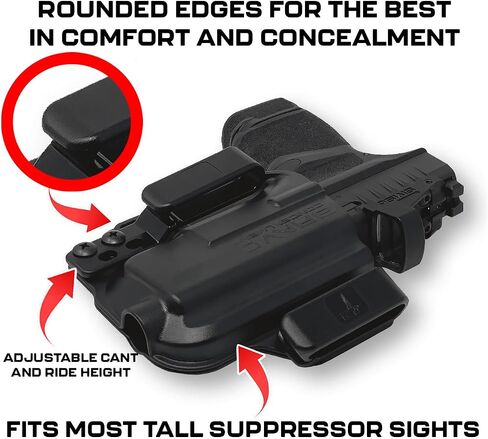 Springfield Hellcat Pro IWB Holster - IWB Holster for Concealed Carry / Custom fit to Your Gun - Inside the Waistband - Comfort and Concealment - EDC - Pistol Holster - Gun Holster in Kuwait