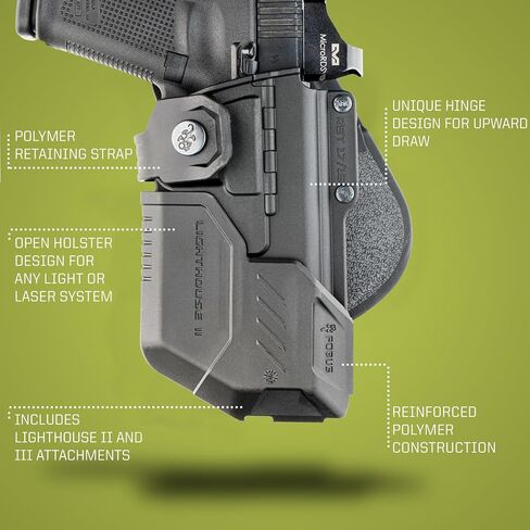 Fobus RBT17 OWB Tactical Holster with Lighthouse II & III for Glock – 17, 22, 31 | Shadow Systems – DR920 FS & MR920 Threaded barrle | Smith &Wesson – M&P 9mm & .40Cal, M&P Pro in Kuwait