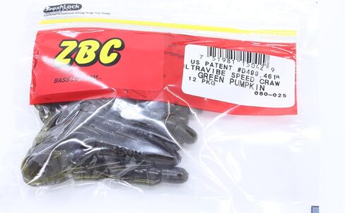 Zoom UltraVibe Speed Craw-Pack of 12 (Green Pumpkin, 3.5-Inch) in Kuwait