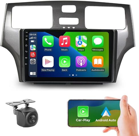 Car Stereo for Lexus ES300 ES330, 8Core Android 14 Radio Player 9" QLED Touch Screen GPS Navigation for Lexus ES250 ES300 ES330 XV30 2001 2002 2003 2004 2005 2006 Car-Play & Android Auto Head Unit in Kuwait