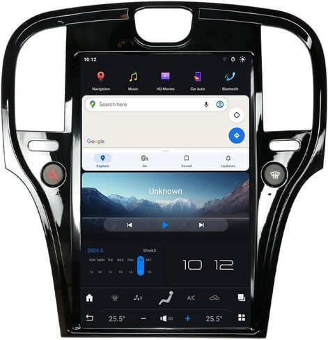 14.4 Inch Screen Qualcomm Android 13 Car Radio for Chrysler 300C 300S 2015-2021 Stereo Replace Tesla Style Multimedia Player Head Unit GPS Navigation in Kuwait
