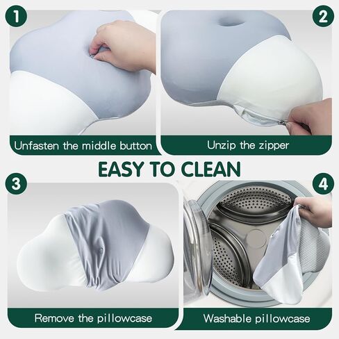 SAHEYER Memory Foam Camping Pillow, Upgraded Lengthened Travel Pillows for Sleeping, Cervical Neck Support Camping Gear Accessories - Small Pillow Travel Essentials for Sleep, Backpack, Hammock, Grey in Saudi Arabia