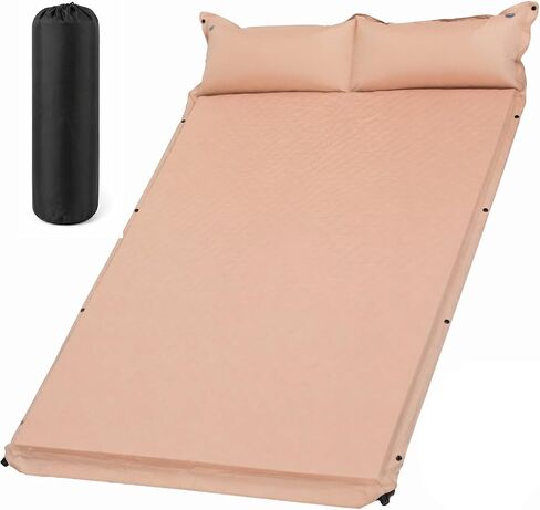 Abahub Self Inflating Sleeping Pad with Pillow, 2 Person, Green in Kuwait
