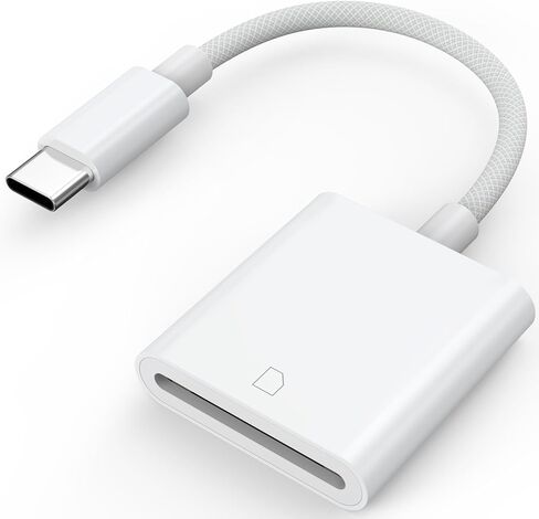Camera Adapter to iPhone USB C, SD SDHC SDXC Card Reader to USBC, White in Kuwait