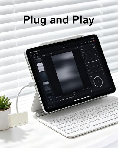 USB C SD Card Reader, Type C 3 in 1 Port, SD/MicroSD, White in Kuwait