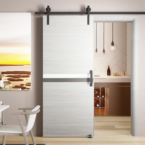 24" x 80" Melamine Integrated Door Panel with Sliding Track Kit and Handle in Kuwait