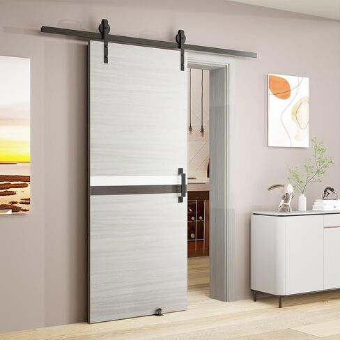 24" x 80" Melamine Integrated Door Panel with Sliding Track Kit and Handle in Kuwait