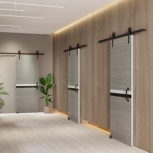 24" x 80" Melamine Integrated Door Panel with Sliding Track Kit and Handle in Kuwait
