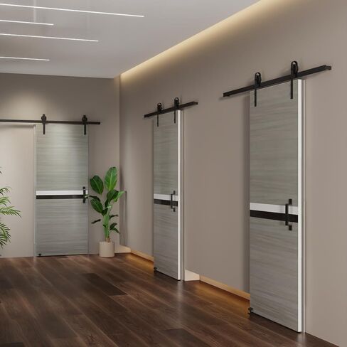 24" x 80" Melamine Integrated Door Panel with Sliding Track Kit and Handle in Kuwait