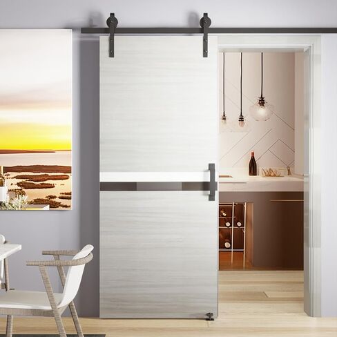 24" x 80" Melamine Integrated Door Panel with Sliding Track Kit and Handle in Kuwait