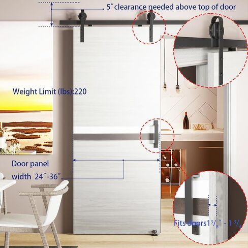 24" x 80" Melamine Integrated Door Panel with Sliding Track Kit and Handle in Kuwait