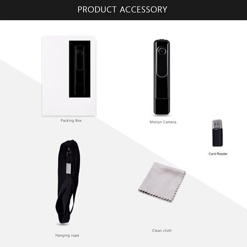 HD 1080P Portable Pocket Camera, Mini Body Cam with Video Recorder，Nanny Cameras for Home Security, No WiFi Needed Security Equipment Indoor/Outdoor in Saudi Arabia
