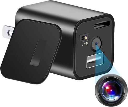 كاميرا تجسس مخفية USB شاحن HD 1080P Mini Nanny Cam بدون WiFi in Kuwait
