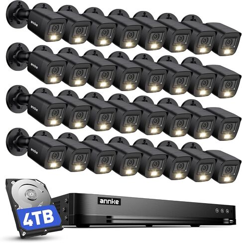 ANNKE 32CH 3K Lite Wired Security Camera System with 4TB, 32 x Outdoor Cams in Kuwait