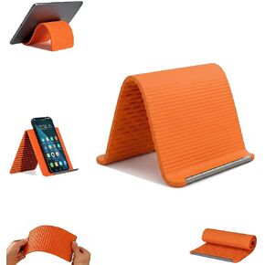 FAGOBYX Portable Flexible Silicone Aluminum Phone Holder,Bendable Foldable Design,Silicone Phone Stand with Aluminum,Flexible Foldable Phone Holder for Tablet Laptop Desk Travel Non-Slip(1-Pack) in Kuwait