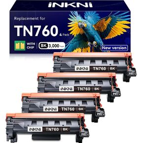 InkNI TN760 TN-760 TN-730 Toner Cartridge, MFC-L2710DW, 4 Pack Black in Saudi Arabia