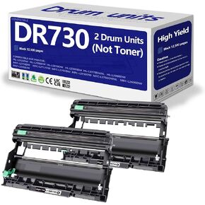 DR730 Drum Unit Compatible Replacement for Brother DR-730 DR760 tn760 Drum 2 Pack for MFC-L2750DW MFC-L2710DW HL-L2350DW HL-L2370DW HL-L2395DW HL-L2325DW L2690DW DCP-L2550DW Printer Drum in Saudi Arabia