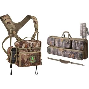 Binocular Harness Chest Pack Rangefinder Pouch Large + Compound Bow Case Archery Bag Arrow Pockets in Kuwait