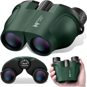 Small Compact Binoculars Adults Kids - 20x25 Mini Pocket Binocular for Bird Watching, Waterproof Portable Powerful Binocular, Lightweight High Powered Easy Focus Binoculars for Concert, Outdoor Hiking in Kuwait