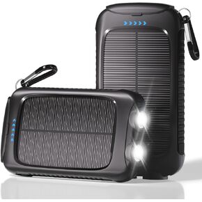 Solar Power Bank 20000mAh with USB-C, Portable Charger for Travel Camping in Kuwait