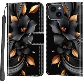 Case Wallet for iPhone 15, Rose Butterfly in Saudi Arabia