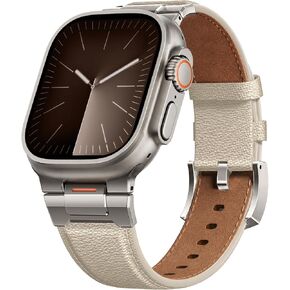 أحزمة جلدية أصلية لساعة Apple Watch Ultra 3 2 Band Series 11-1/SE للرجال in Kuwait