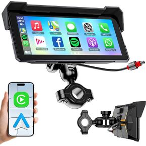 8.1" PortableTouchscreen Wireless Motorcycle CarPlay Android Auto with TPMS in Kuwait