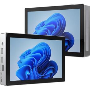 HEIGAOLA Mini PC 12th Gen N100 Windows 11 Pro 7" Screen 16GB RAM 256GB ROM Mini PC with Screen USB-C 4G Data Mini Computer WiFi 5 BT 5.0 4K Display Dual 2.5G LAN Desktop Computer in Kuwait