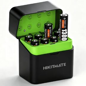 1.5V Rechargeable AAA Lithium Batteries with Charger LCD Display, 8 Pack in Kuwait